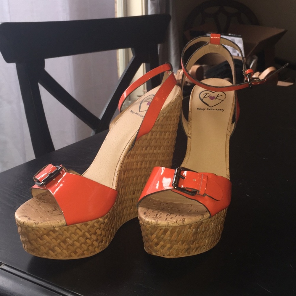 Orange Platform wedges